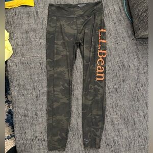 L.L. Bean Women’s Insect Repellent Leggings Green Camo Size Small